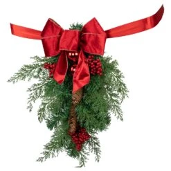 Northlight Set Of 2 Mixed Cedar And Pine Christmas Chair Back Swags Green 15 Northlight Set Of 2 Mixed Cedar And Pine Christmas Chair Back Swags Green -Northlight 4611883716917150944