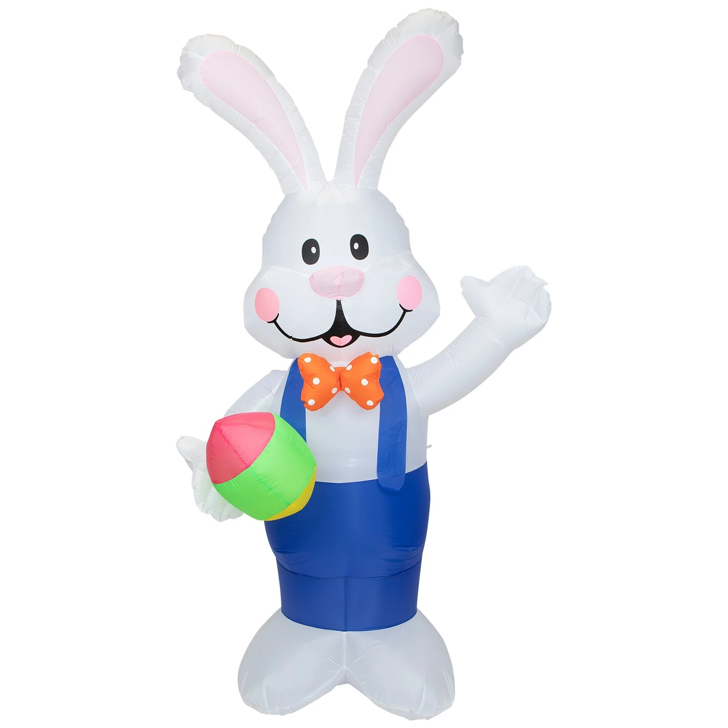 Northlight Inflatable Lighted Standing Easter Bunny With Egg Outdoor Decoration - 7' White 5 Northlight Inflatable Lighted Standing Easter Bunny With Egg Outdoor Decoration - 7' White - Image 3