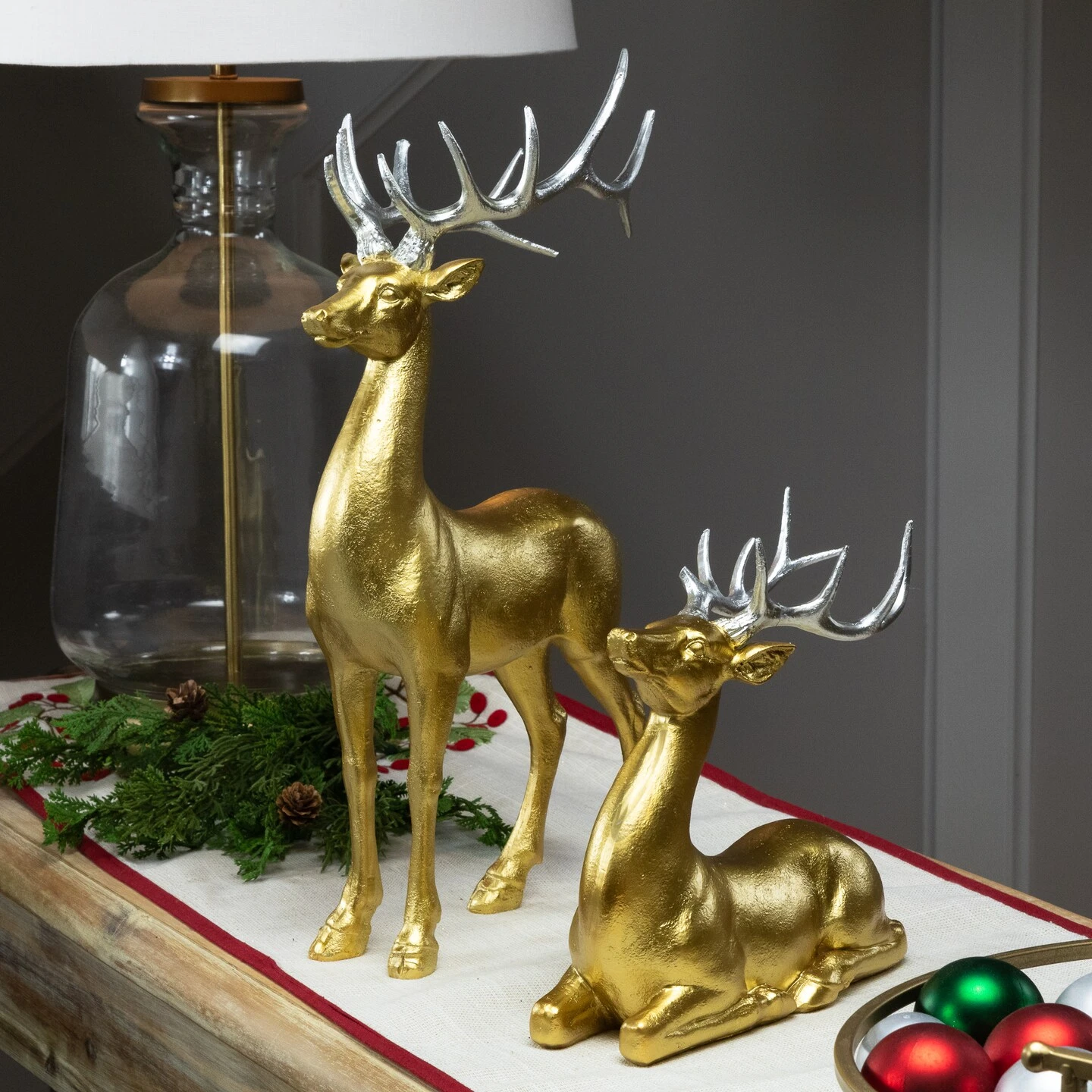 Northlight Standing And Sitting Reindeer Christmas Figures - Gold - Set Of 2 5 Northlight Standing And Sitting Reindeer Christmas Figures - Gold - Set Of 2 - Image 3
