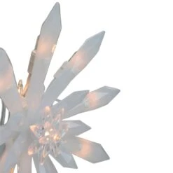 Northlight 9-Inch Lighted White Snowflake Christmas Tree Topper - Clear Lights -Northlight 4611899884864160992