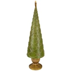 Northlight Christmas Tree Cone On Pedestal With Star Topper Decoration - 23" - Green 12 Northlight Christmas Tree Cone On Pedestal With Star Topper Decoration - 23" - Green -Northlight 4611899885661275360