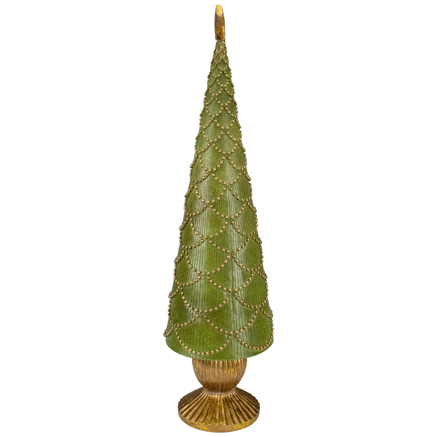 Northlight Christmas Tree Cone On Pedestal With Star Topper Decoration - 23" - Green 6 Northlight Christmas Tree Cone On Pedestal With Star Topper Decoration - 23" - Green - Image 4