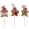 Northlight Plush Gingerbread Christmas Picks -10" - Set Of 3 Brown 1 Northlight Plush Gingerbread Christmas Picks -10" - Set Of 3 Brown -Northlight 4611905952283155296