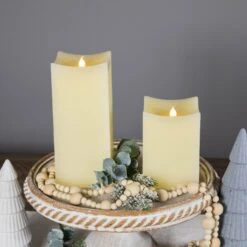 Northlight LED Flickering Flameless Wax Rectangular Candles - 8" - Cream - Set Of 2 Ivory 13 Northlight LED Flickering Flameless Wax Rectangular Candles - 8" - Cream - Set Of 2 Ivory -Northlight 4611905952417317088