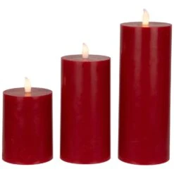Northlight LED Flameless Flickering Wax Pillar Candles - 8" - Red - Set Of 3 17 Northlight LED Flameless Flickering Wax Pillar Candles - 8" - Red - Set Of 3 -Northlight 4611905952674128096 2