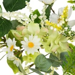 Northlight Hydrangea And Eucalyptus Artificial Floral Spring Garland - 5' White -Northlight 4611922077828998160