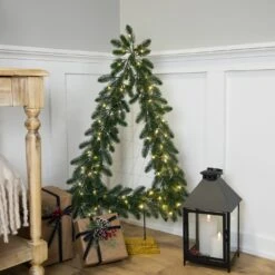 Northlight LED Lighted Pine Garland Christmas Tree Decoration - 3' - Warm White Lights Green 12 Northlight LED Lighted Pine Garland Christmas Tree Decoration - 3' - Warm White Lights Green -Northlight 4611939680962831840