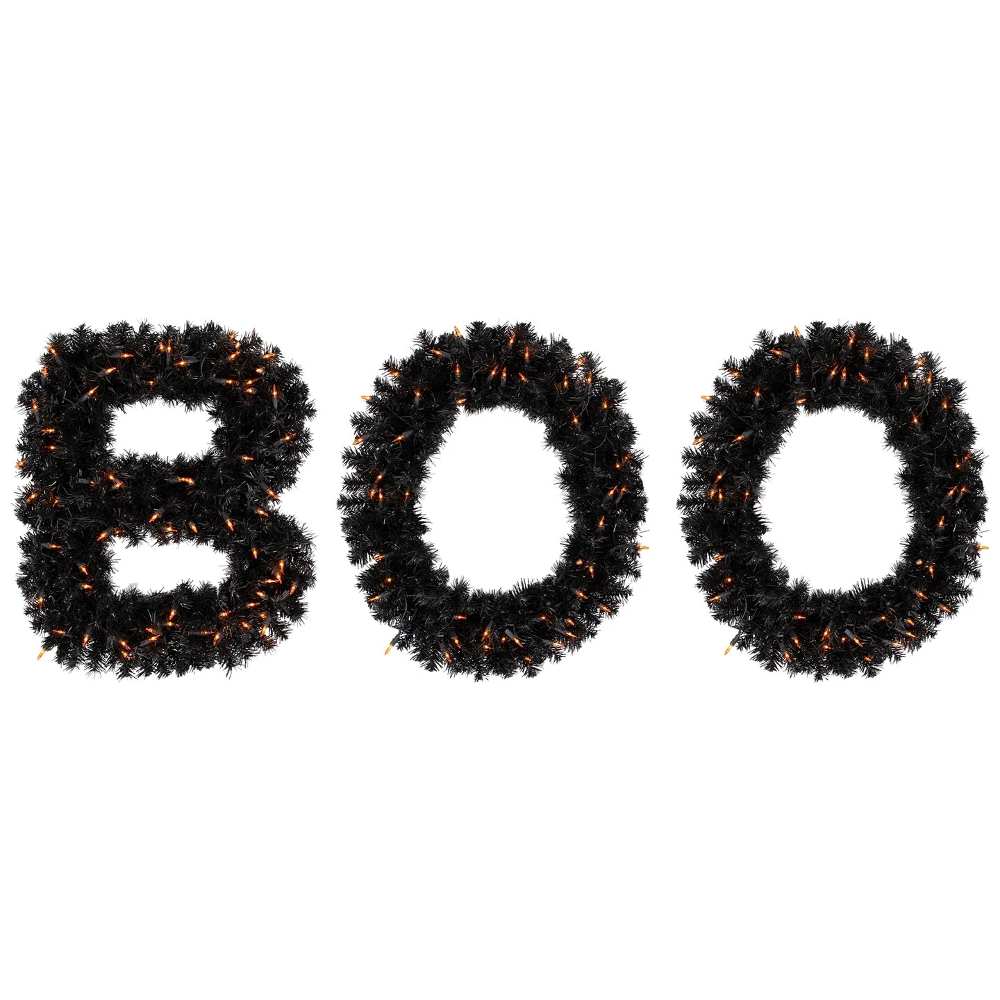 Northlight Lighted Letter "Boo" Outdoor Halloween Sign - 18" - Orange Lights Black 4 Northlight Lighted Letter "Boo" Outdoor Halloween Sign - 18" - Orange Lights Black - Image 2