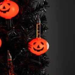 Northlight Jack O' Lantern Halloween Bubble Lights - 6' - Black Wire - 7ct Orange 12 Northlight Jack O' Lantern Halloween Bubble Lights - 6' - Black Wire - 7ct Orange -Northlight 4611956758740587600