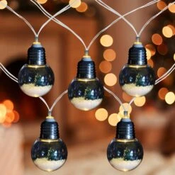 Northlight LED Christmas Trees In Bulbs Light Set - Warm White Lights- 4.25' Clear Wire - 10ct -Northlight 4611964334247470224 2