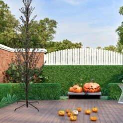 Northlight 9' Pre-Lit Black Cascade Outdoor Halloween Twig Tree, Orange Lights 11 Northlight 9' Pre-Lit Black Cascade Outdoor Halloween Twig Tree, Orange Lights -Northlight 4611978295736054928