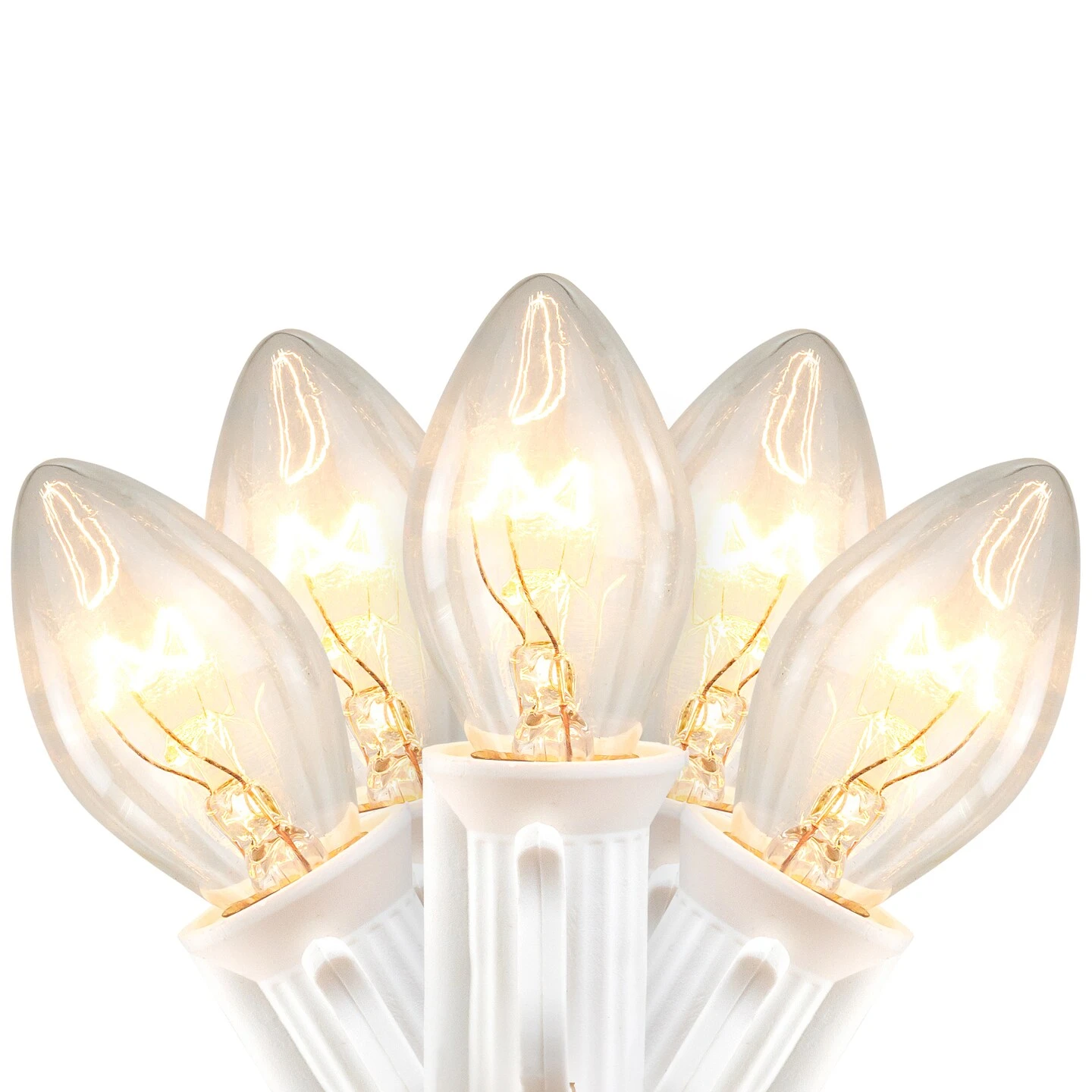 Northlight C7 Christmas String Lights - Clear - 24' White Wire - 25ct 5 Northlight C7 Christmas String Lights - Clear - 24' White Wire - 25ct - Image 3