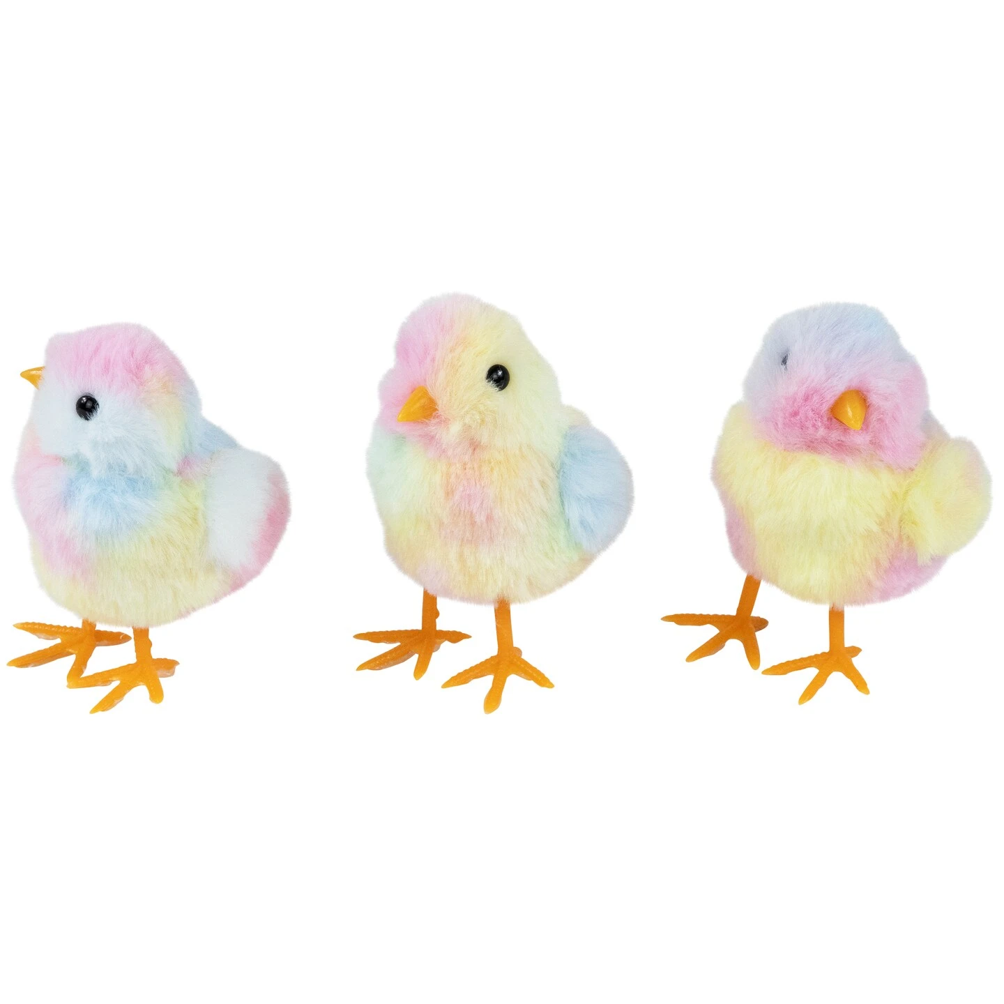 Northlight Plush Tie Dye Easter Chick Figurines - 4.25" - Set Of 3 Multi 6 Northlight Plush Tie Dye Easter Chick Figurines - 4.25" - Set Of 3 Multi - Image 4