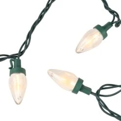 Northlight LED C7 Christmas Lights - Warm White - 16' Green Wire - 25ct Clear 15 Northlight LED C7 Christmas Lights - Warm White - 16' Green Wire - 25ct Clear -Northlight 4611978367993457680
