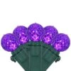 Northlight LED G12 Berry Christmas Lights - Purple - 16' Green Wire - 50 Ct -Northlight 4611993440647986192