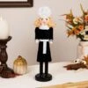 Northlight Pilgrim Woman Thanksgiving Fall Harvest Wooden Nutcracker Decoration - 14" White -Northlight 4612004460707722160