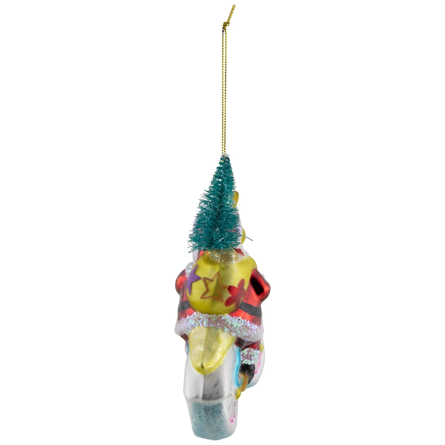 Northlight Crocodile Santa Glass Christmas Ornament- 4.25" Yellow 9 Northlight Crocodile Santa Glass Christmas Ornament- 4.25" Yellow - Image 7