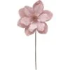 Northlight 23" Glittered Pink Magnolia Christmas Stem Spray