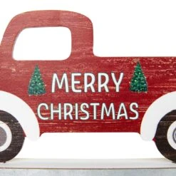 Northlight Merry Christmas Truck Wooden Advent Calendar - 9" Red -Northlight 4612024898276630736
