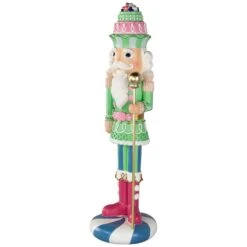 Northlight Pastel Christmas Candy Nutcracker King - 21.75" - Green -Northlight 4612044166556522704