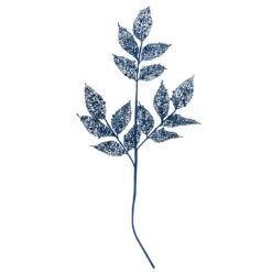 Northlight 37" Glittered Blue Fern Christmas Spray