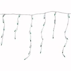 Northlight Mini Icicle Christmas Lights - Incandescent - 3.5' White Wire - Green - 100ct 12 Northlight Mini Icicle Christmas Lights - Incandescent - 3.5' White Wire - Green - 100ct -Northlight 4612049472599220896