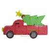 Northlight 36" LED Lighted Red Truck With Christmas Tree Outdoor Decoration