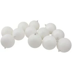 Northlight Shatterproof 4-Finish Christmas Ball Ornaments - 2.5" (60mm) - Winter White - 24ct 13 Northlight Shatterproof 4-Finish Christmas Ball Ornaments - 2.5" (60mm) - Winter White - 24ct -Northlight 4612049473337942688 2