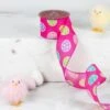 Northlight Easter Egg Design Wired Spring Craft Ribbon - 2.5" X 10 Yards - Pink