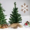Northlight 18" Two-Tone Mixed Green Pine Artificial Christmas Tree With Burlap Base, Unlit -Northlight 4612053749094509488