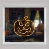 Northlight LED Jack-O-Lantern Neon Lighted Halloween Wall Or Window Decoration - 15" - Orange -Northlight 4612054179055576240