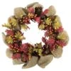 Northlight Rustic Burlap Fall Harvest Wreath With Acorns And Berries, 18-Inch Red 1 Northlight Rustic Burlap Fall Harvest Wreath With Acorns And Berries, 18-Inch Red -Northlight 4612055627117214688