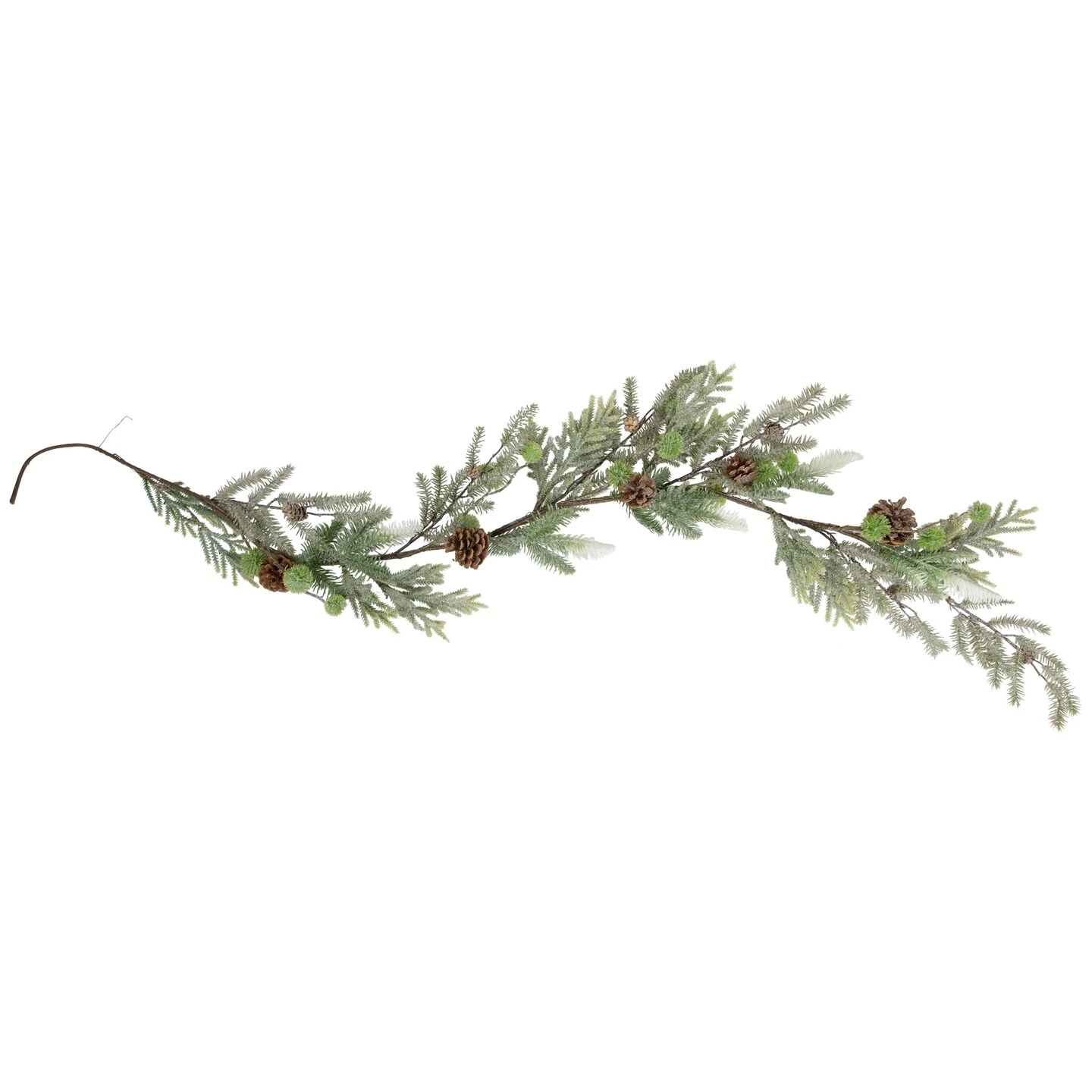 Northlight Artificial Christmas Garland With Frosted Foliage And Pinecones - 5' X 8" - Unlit Green 3 Northlight Artificial Christmas Garland With Frosted Foliage And Pinecones - 5' X 8" - Unlit Green