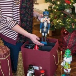 Northlight 14" Burgundy And Gold Holiday Collectibles Storage Box Red 8 Northlight 14" Burgundy And Gold Holiday Collectibles Storage Box Red -Northlight 4612066310530261664