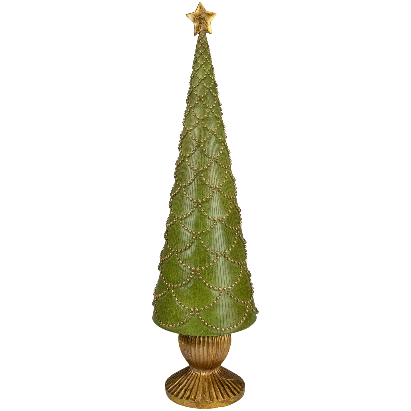 Northlight Christmas Tree Cone On Pedestal With Star Topper Decoration - 23" - Green 9 Northlight Christmas Tree Cone On Pedestal With Star Topper Decoration - 23" - Green - Image 7