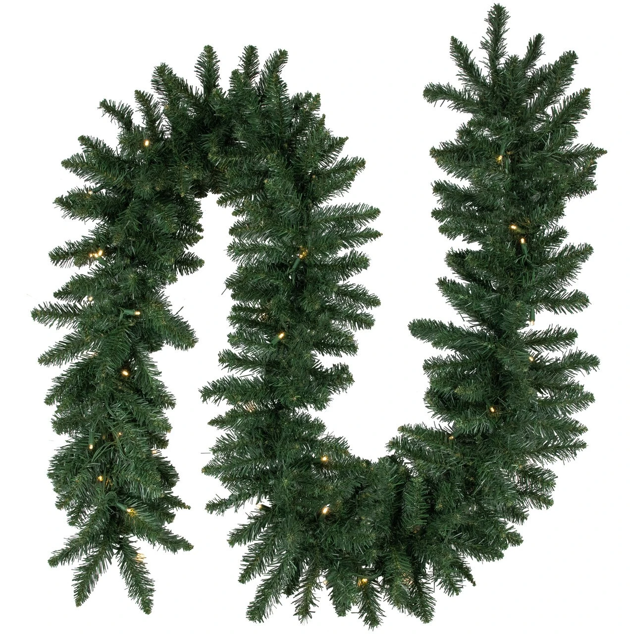 Northlight Pre-Lit Buffalo Fir Commercial Christmas Garland - 50' X 16" - Warm White LED Lights Green 4 Northlight Pre-Lit Buffalo Fir Commercial Christmas Garland - 50' X 16" - Warm White LED Lights Green - Image 2