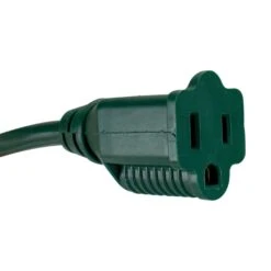 Northlight Outdoor Commercial 3-Prong Extension Power Cord With Outlet Block - 12' - Green Multicolor -Northlight 4612066310976561824 1