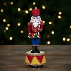 Northlight Revolving Musical Christmas Nutcracker Figure - 8.25" Red -Northlight 4612066311578444448