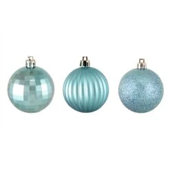 Northlight Shatterproof 3-Finish Christmas Ball Ornaments - 2.5" (60mm) - Ocean Blue - 100ct 11 Northlight Shatterproof 3-Finish Christmas Ball Ornaments - 2.5" (60mm) - Ocean Blue - 100ct -Northlight 4612066311656563360 2