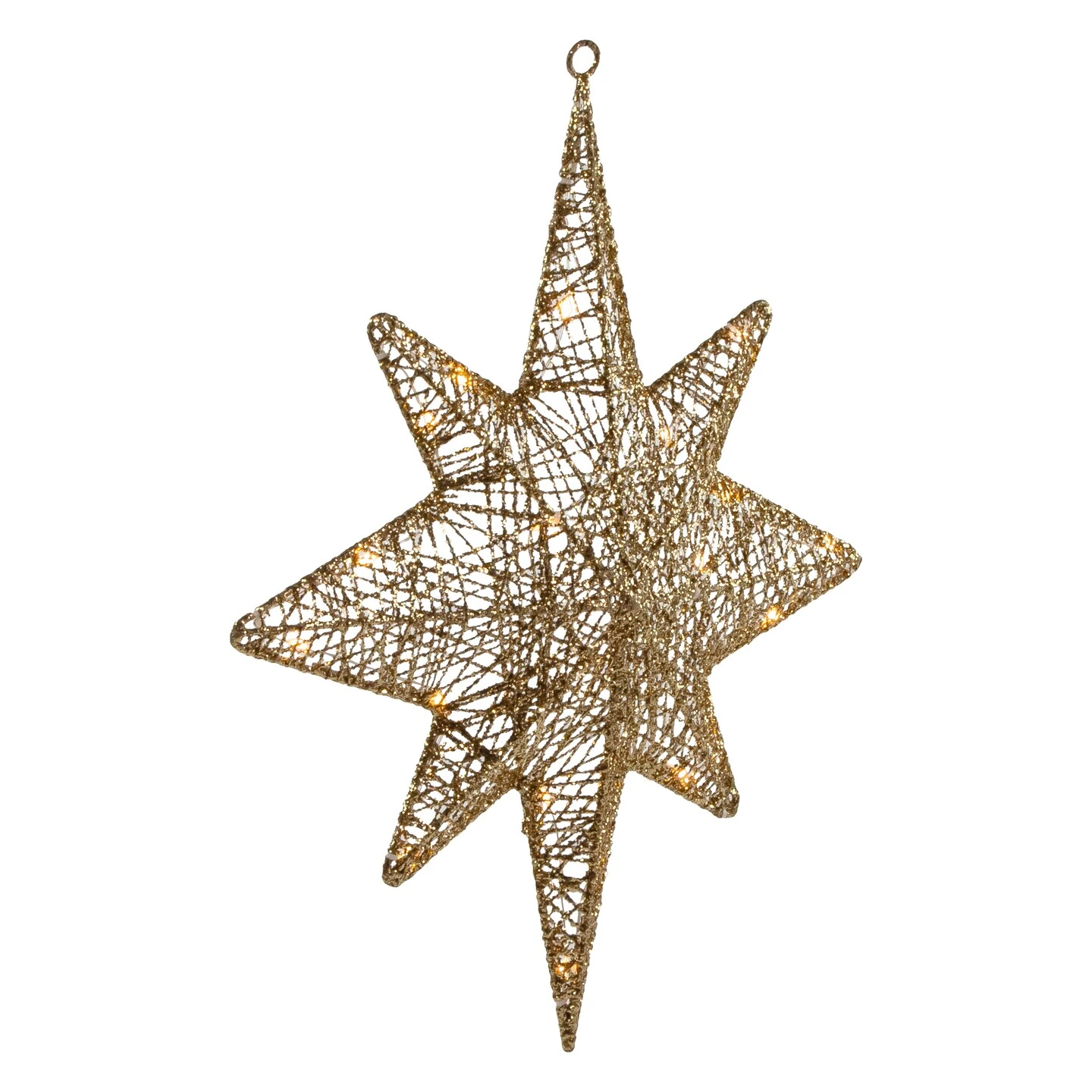 Northlight LED Lighted Hanging Bethlehem Star Outdoor Christmas Decoration - 22" - Warm White Gold 8 Northlight LED Lighted Hanging Bethlehem Star Outdoor Christmas Decoration - 22" - Warm White Gold - Image 6