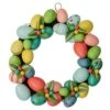 Northlight Decorated Easter Egg Twig Wreath - 14" Pink