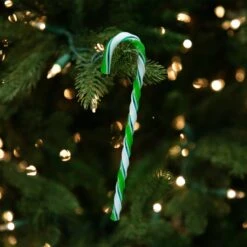 Northlight Twist Candy Cane Christmas Ornaments - 6" - Green And White - 12 Ct 12 Northlight Twist Candy Cane Christmas Ornaments - 6" - Green And White - 12 Ct -Northlight 4612092138629119712