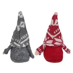 Northlight Santa Gnome Hanging Christmas Ornaments - 4" - Gray And Red - Set Of 2 11 Northlight Santa Gnome Hanging Christmas Ornaments - 4" - Gray And Red - Set Of 2 -Northlight 4612092139125288160