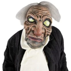 Northlight LED Lighted Animated Butler With Sound Halloween Decoration - 5.5' - Clear Lights Gray -Northlight 4612092139187846112