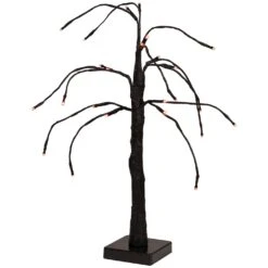 Northlight Pre-Lit Weeping Halloween Twig Tree - 24" - Black - LED Orange Lights 13 Northlight Pre-Lit Weeping Halloween Twig Tree - 24" - Black - LED Orange Lights -Northlight 4612099658704600032