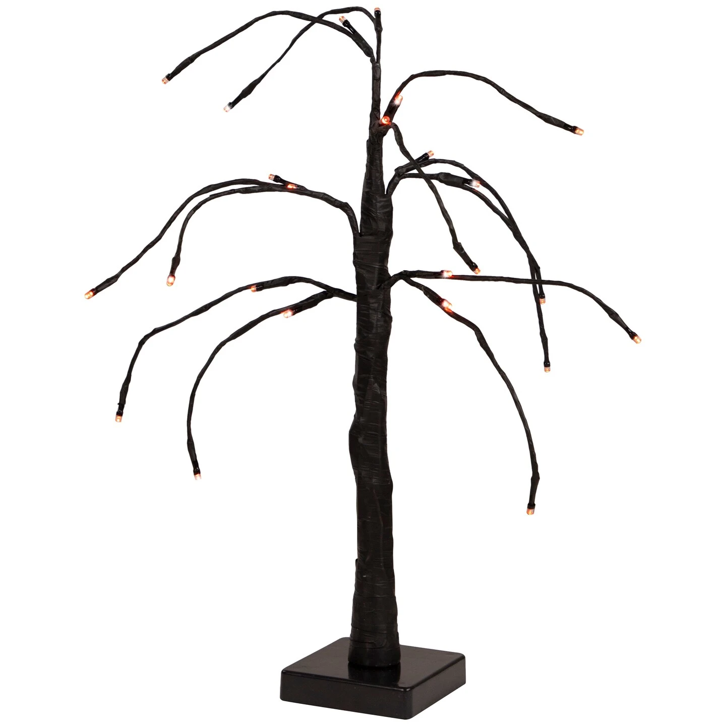 Northlight Pre-Lit Weeping Halloween Twig Tree - 24" - Black - LED Orange Lights 6 Northlight Pre-Lit Weeping Halloween Twig Tree - 24" - Black - LED Orange Lights - Image 4