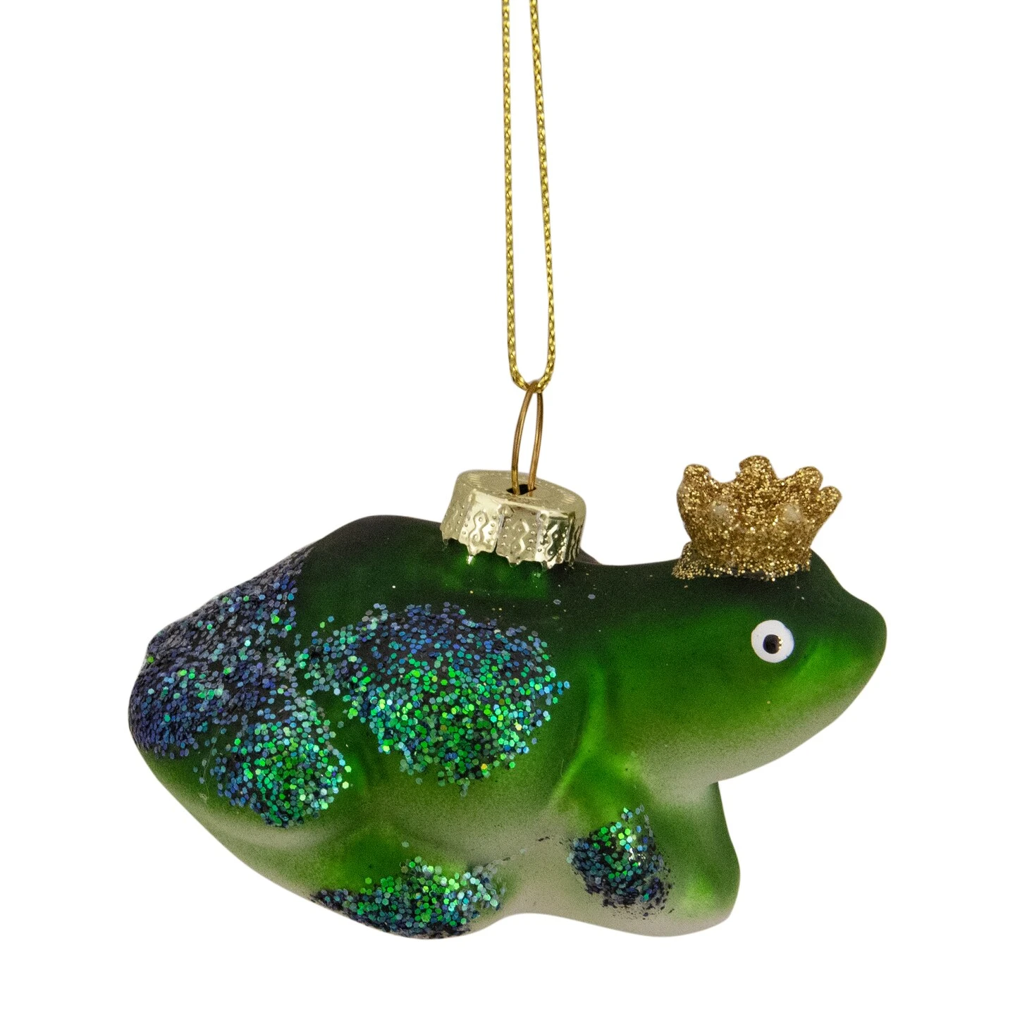 Northlight Prince Frog In A Crown Glass Christmas Ornament - 3" - Green And Blue 7 Northlight Prince Frog In A Crown Glass Christmas Ornament - 3" - Green And Blue - Image 5