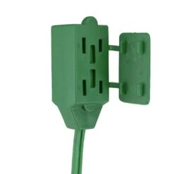 Northlight Indoor Power Extension Cord With Foot Switch And 3-Outlets - 9' - Green -Northlight 4612110887464027360