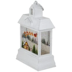 Northlight LED Lighted Santa's Sleigh Christmas Lantern Snow Globe - 10" White 13 Northlight LED Lighted Santa's Sleigh Christmas Lantern Snow Globe - 10" White -Northlight 4612110887472219360