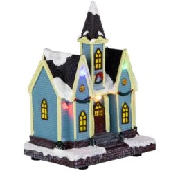 Northlight LED Lighted Snowy Church Christmas Village Display Piece - 6" Multi -Northlight 4612110887505970400